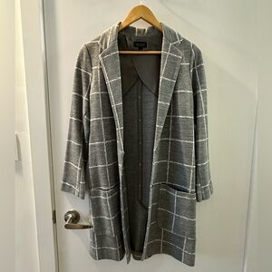 Topshop Gray Checked Women's Coat